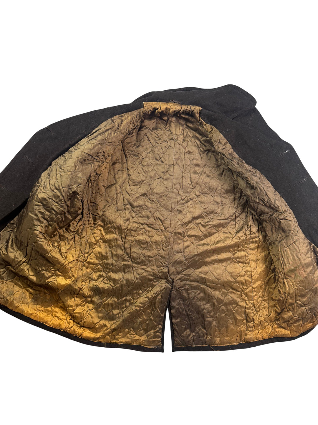 Navy Pea Coat with Anchor Buttons - L - Think Vintage