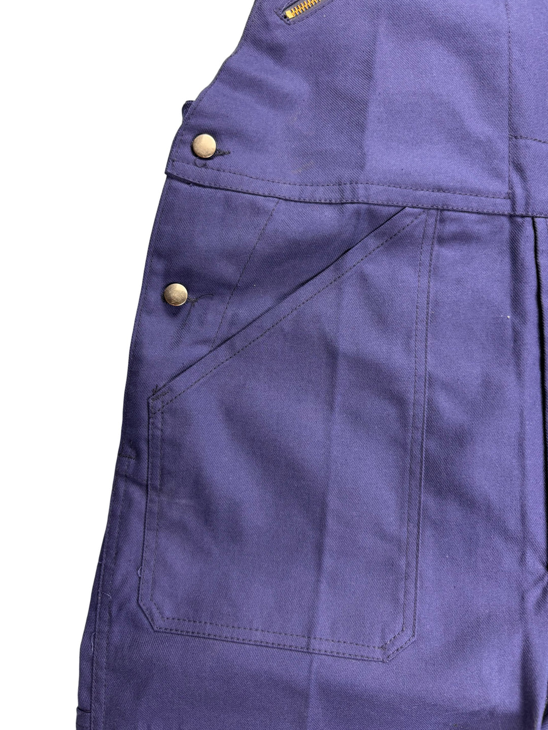 Navy Workwear Dungarees with Adjustable Straps - W38 L33 - Think Vintage
