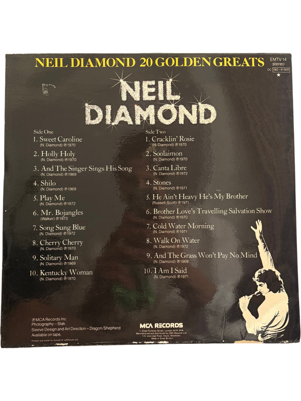Neil Diamond 20 Golden Greats Vinyl Album - Fair - Think Vintage ltd