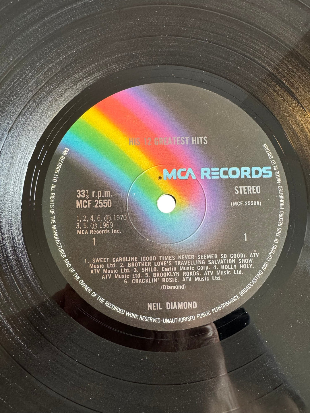 Neil Diamond His 12 Greatest Hits Vinyl - Good - Think Vintage ltd