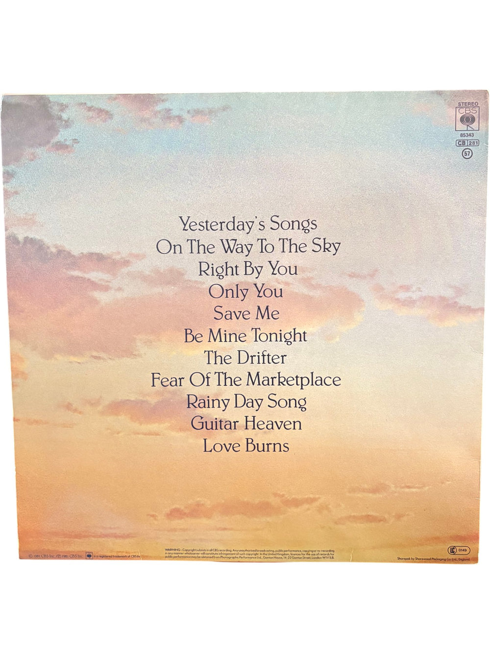 Neil Diamond On The Way To The Sky Album - Good - Think Vintage ltd