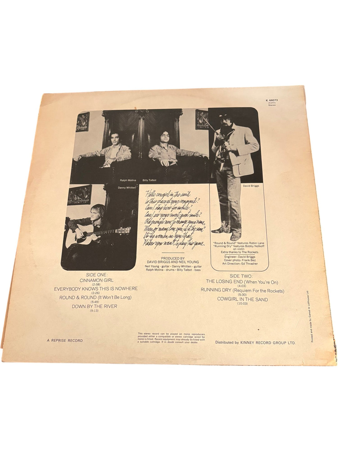 Neil Young Everybody Knows This Is Nowhere Vinyl - Good - Think Vintage ltd