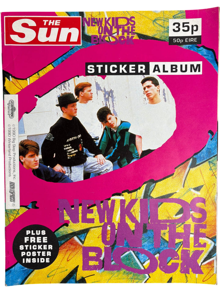 New Kids on the Block The Sun Sticker Album Complete with Poster - Think Vintage