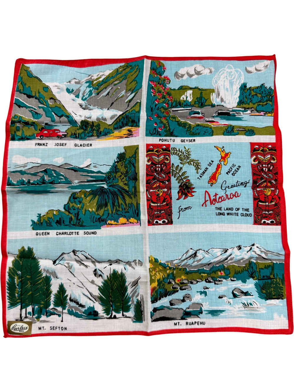 New Zealand Souvenir Handkerchief Set - Think Vintage ltd