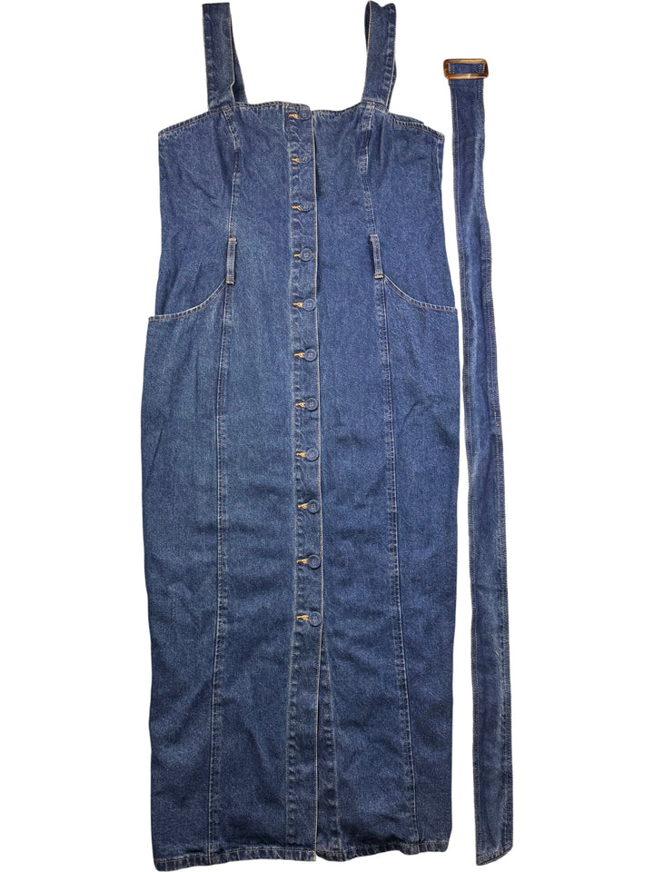Next Denim Button-Up Dress - L