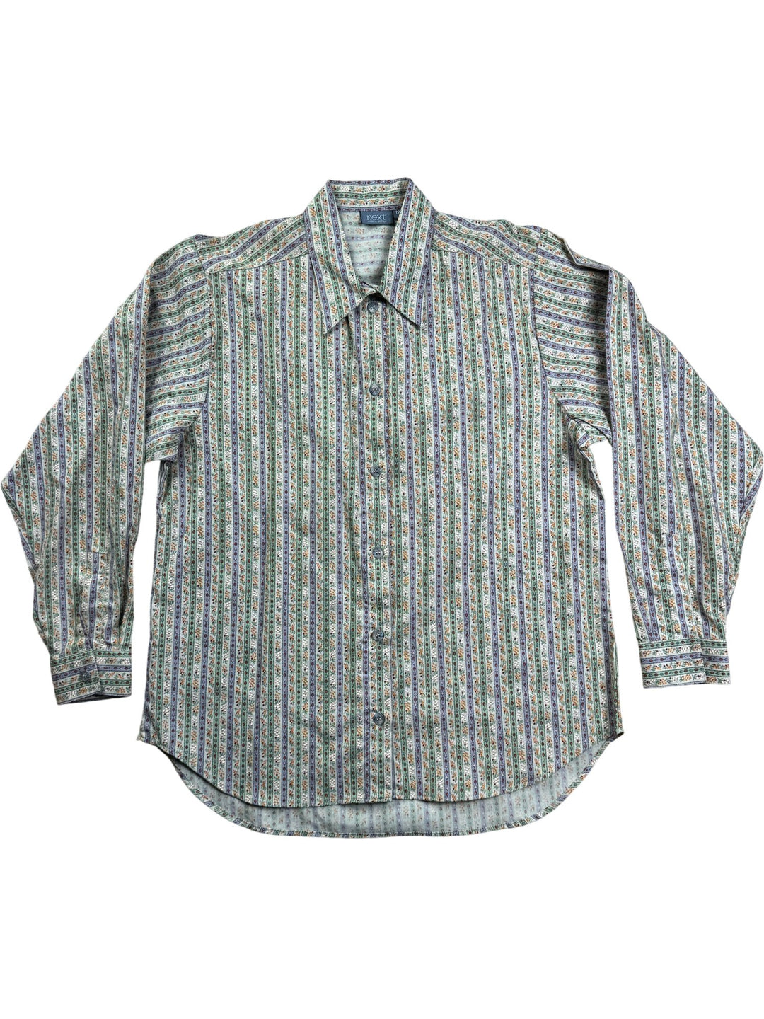 Next Floral Patterned Long Sleeve Shirt - M - Think Vintage ltd