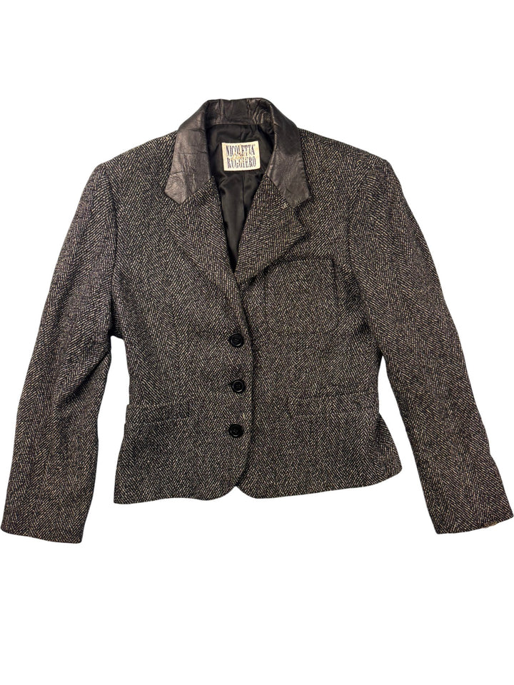 Nicoletta Ruggiero Italian Tweed Jacket - S - Think Vintage ltd