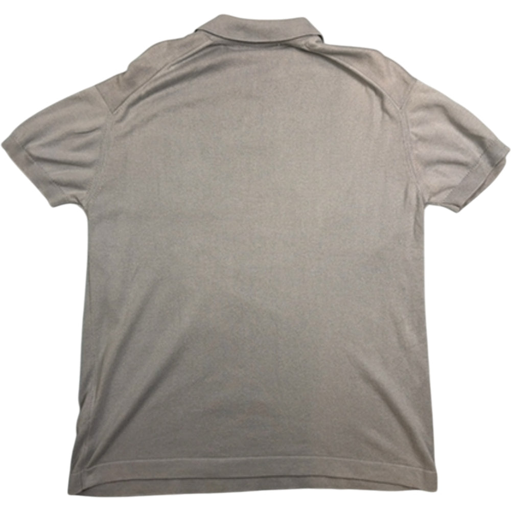 Nigel Hall Beige Knitted Polo Shirt - L - Think Vintage Online Ltd