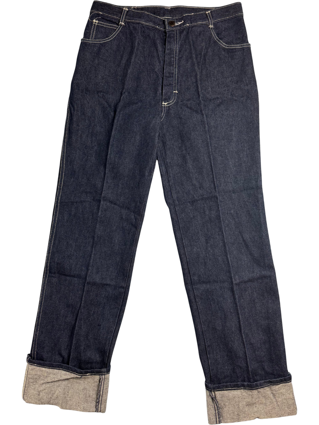 Night Rider Dark Denim Jeans W31 L34 - Think Vintage Online Ltd