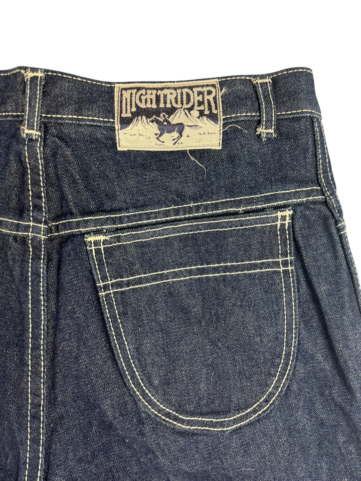 Night Rider Dark Denim Jeans W31 L34 - Think Vintage Online Ltd