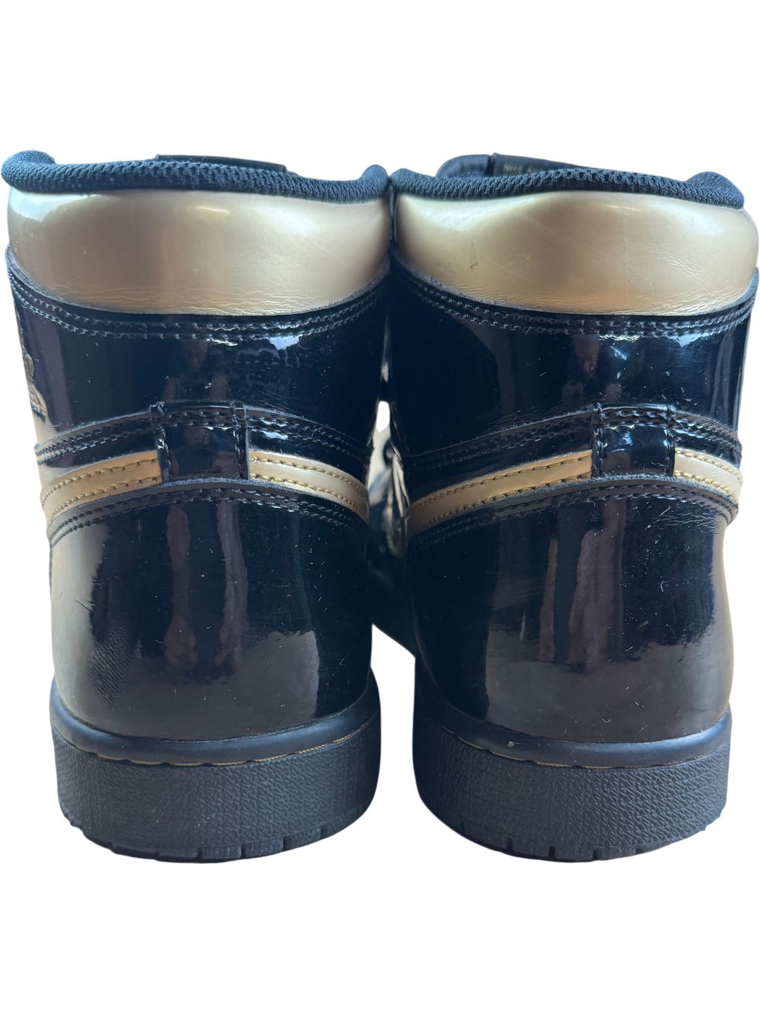 Nike Air High-Top Sneakers Black And Gold - 8.5