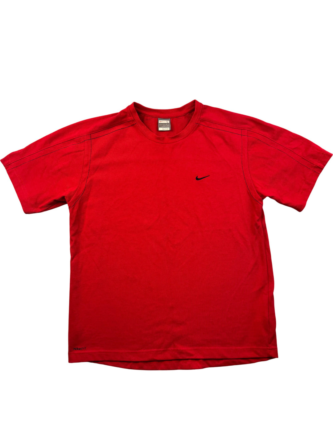 Nike Red Short Sleeve T-Shirt - L - Think Vintage ltd