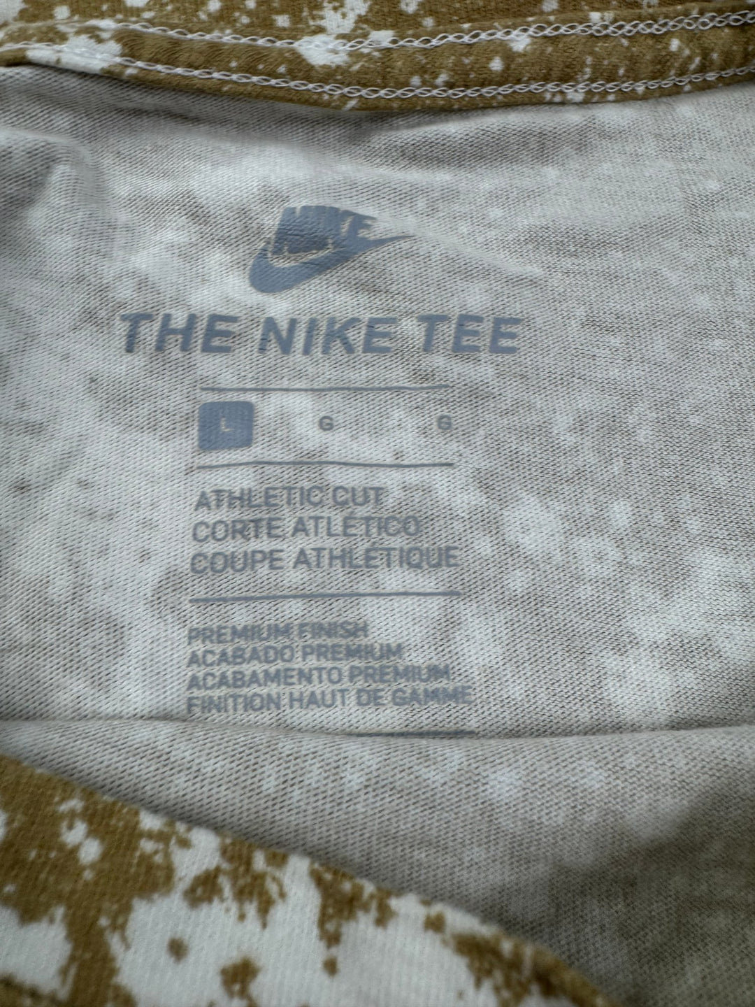 Nike Splatter Print Short Sleeve T-Shirt - M - Think Vintage ltd