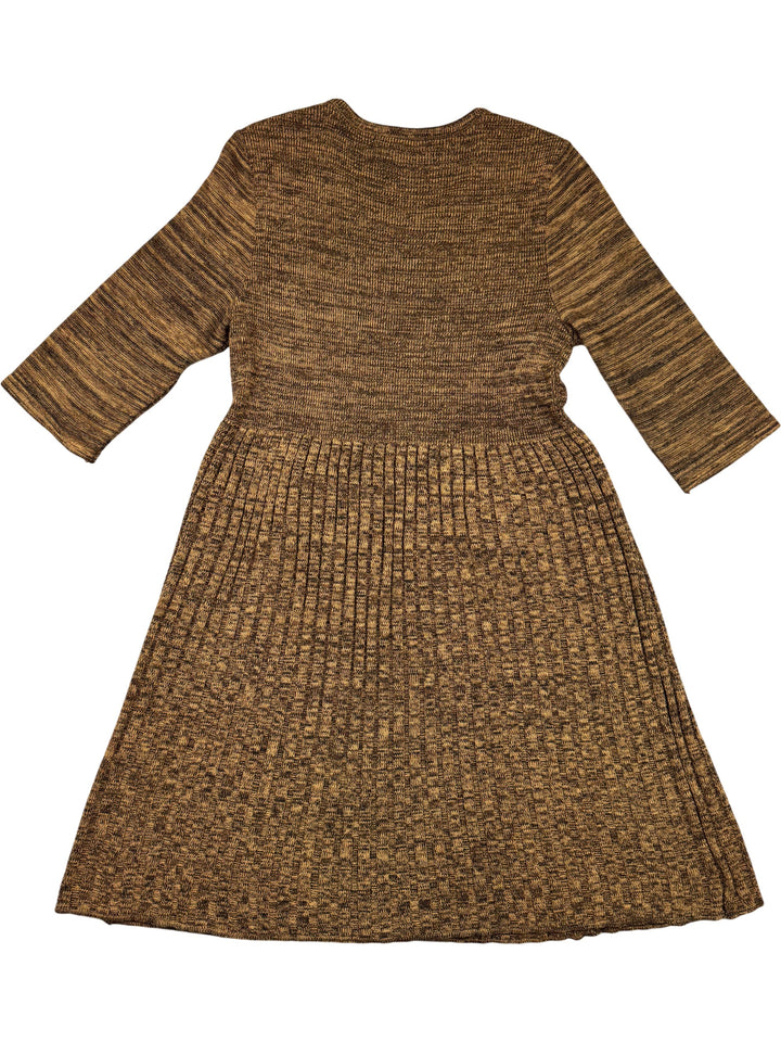 Nina Leonard Brown Knit Dress - XS - Think Vintage