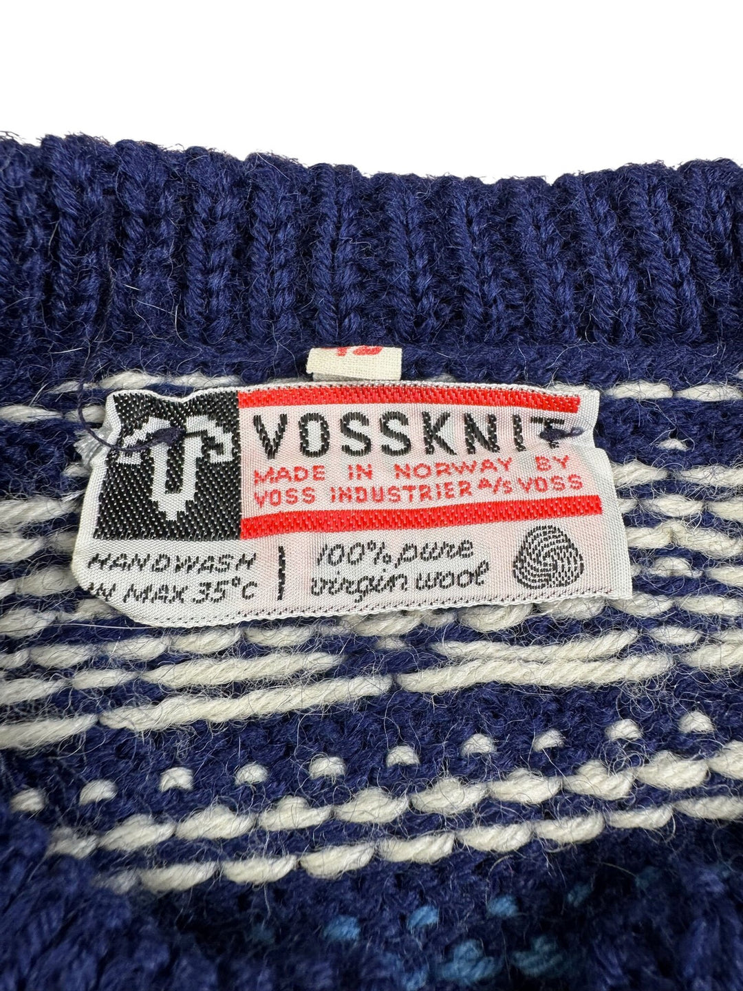Norwegian Vossknit Wool Cardigan - M