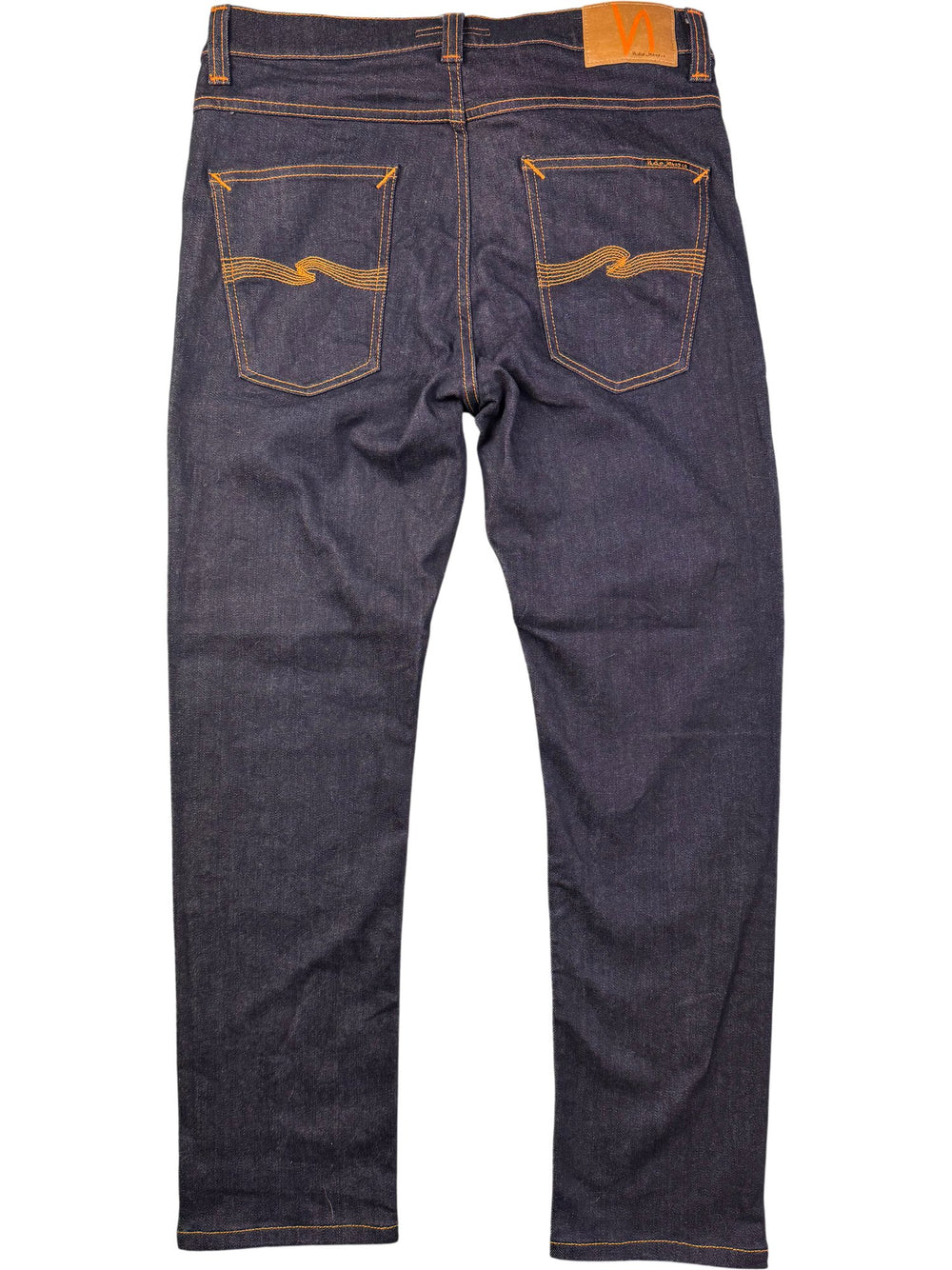 Nudie Jeans Lean Dean Dark Wash - W33 - Think Vintage ltd