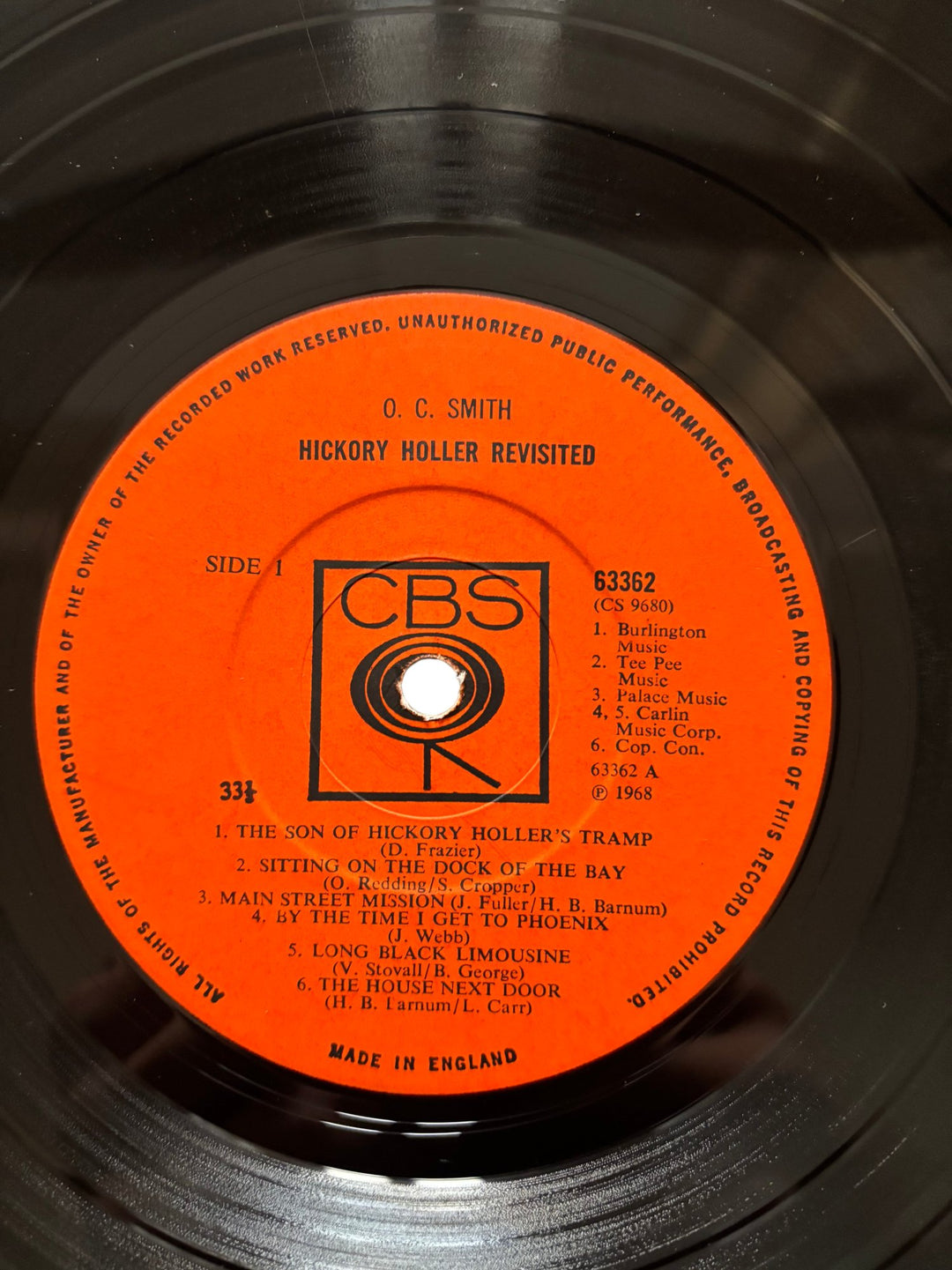 O.C. Smith Hickory Holler Revisited Vinyl Record - Good - Think Vintage ltd