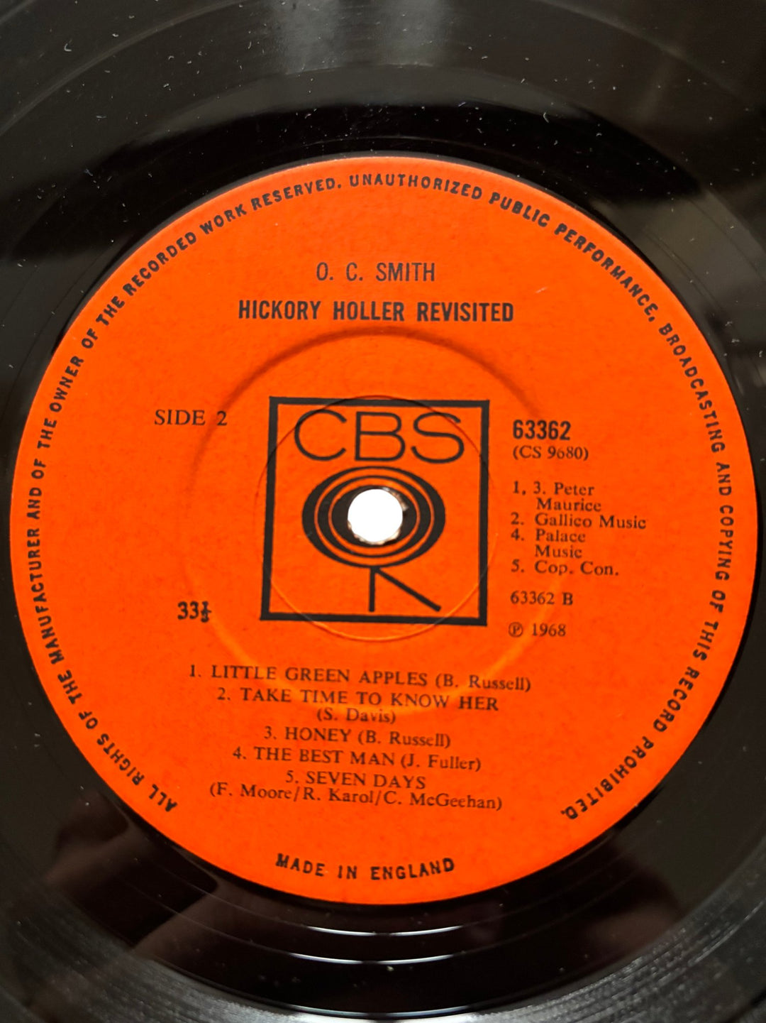 O.C. Smith Hickory Holler Revisited Vinyl Record - Good - Think Vintage ltd