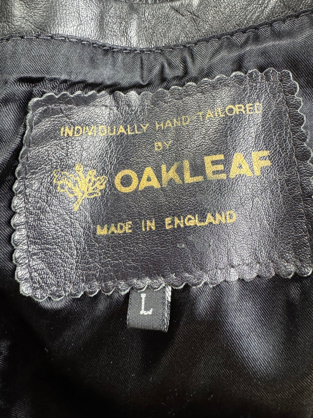 Oakleaf Hand Tailored Leather Jacket - M/L - Think Vintage ltd