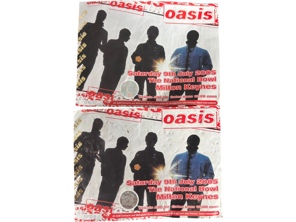 Oasis Concert Tickets National Bowl Milton Keynes July 2005 Collectible - Think Vintage Online Ltd
