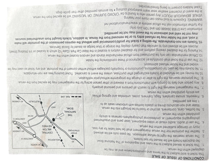 Oasis Concert Tickets National Bowl Milton Keynes July 2005 Collectible - Think Vintage Online Ltd