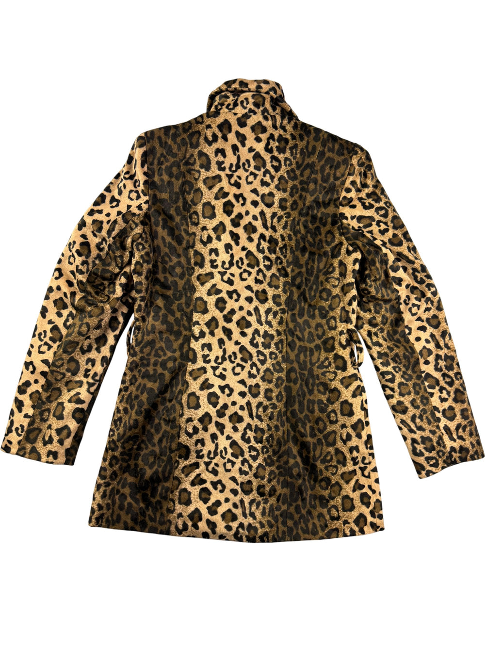 Oasis Leopard Print Jacket - S - Think Vintage
