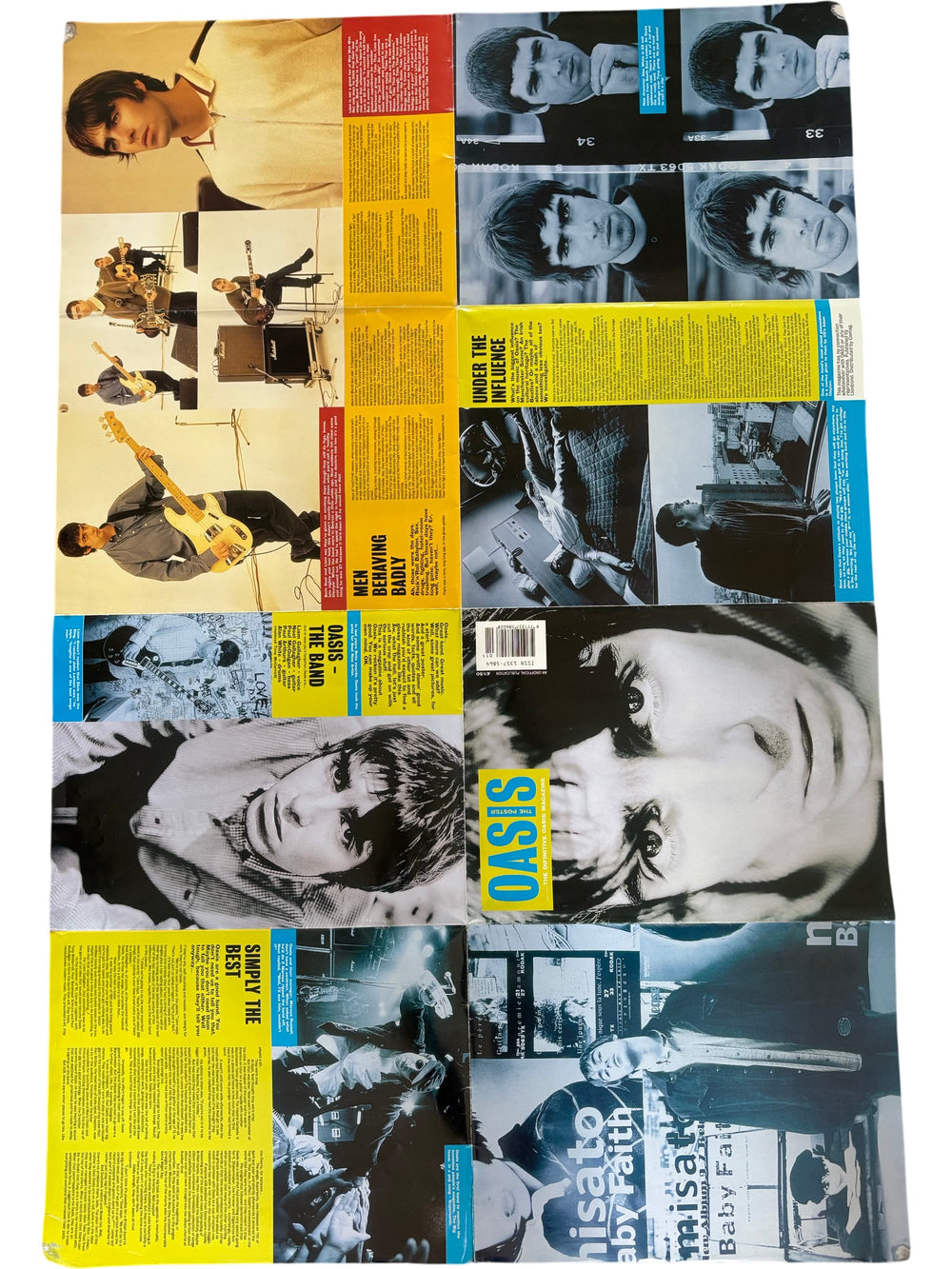 Oasis Liam Gallagher Fold-Out Poster Vintage Band Memorabilia - Think Vintage