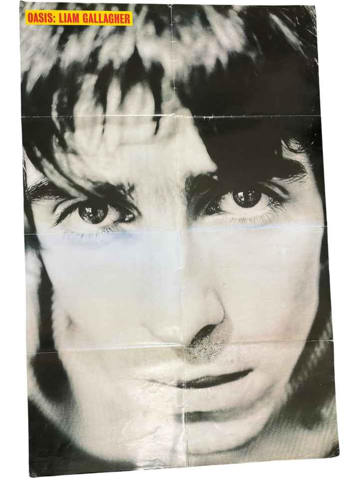 Oasis Liam Gallagher Fold-Out Poster Vintage Band Memorabilia - Think Vintage ltd