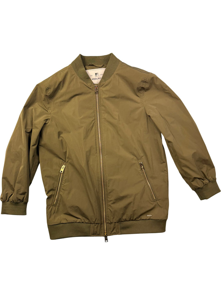 Olive Bomber Jacket - L - Think Vintage ltd