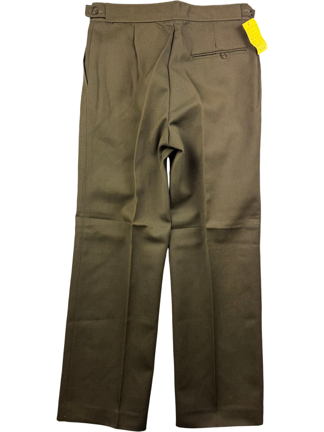 Olive Green Straight Leg Trousers - W31 L29 - Think Vintage Online Ltd
