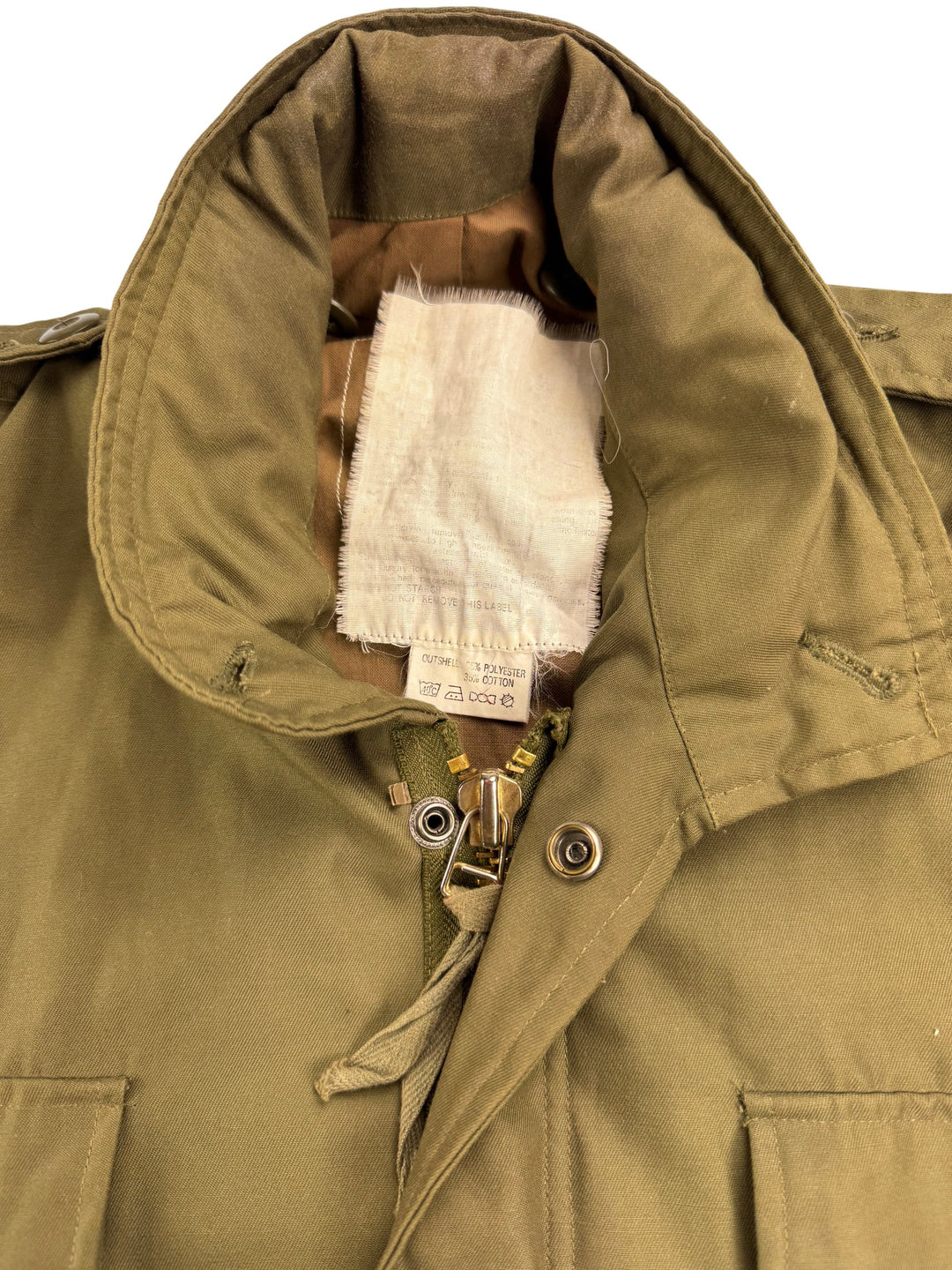 Olive Military Style Bomber Jacket - Think Vintage Online Ltd