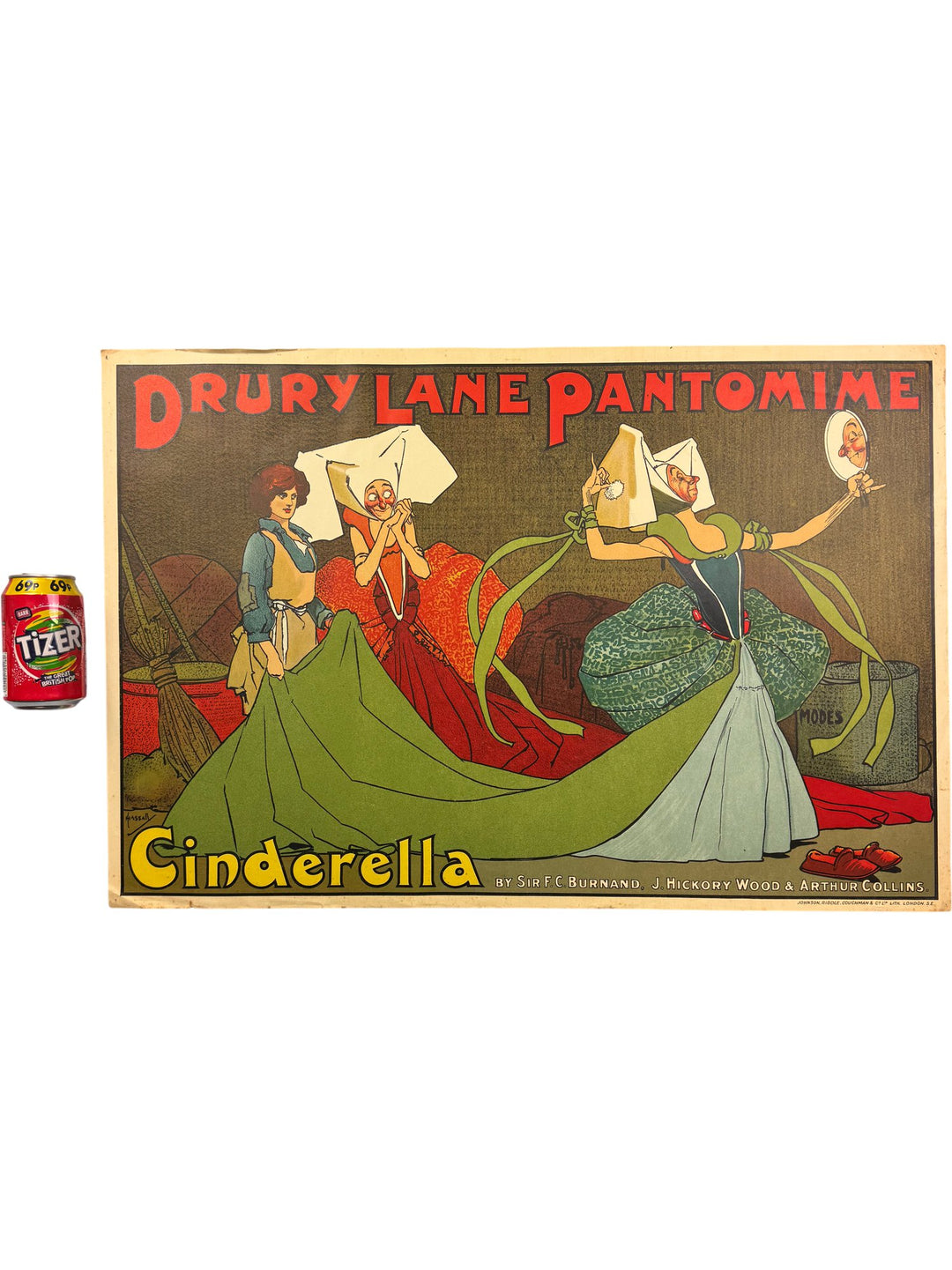 Original 1905 Drury Lane Pantomime Cinderella Poster - Think Vintage ltd