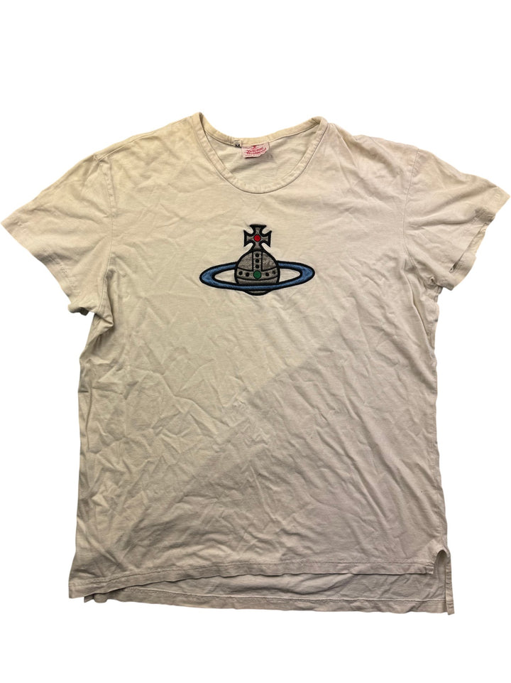 Original 1990s Vivienne Westwood Orb Logo T-Shirt - Think Vintage Online Ltd