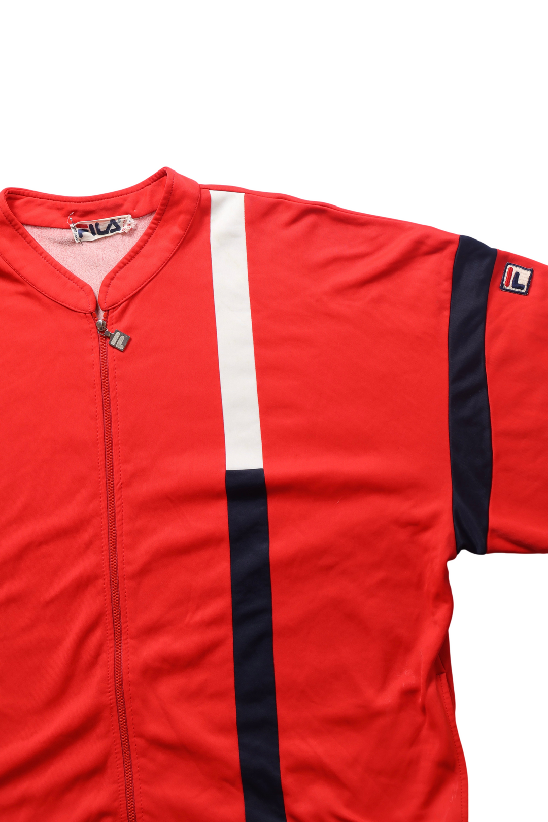 Original 80's Fila Red Track Jacket - Think Vintage Online Ltd