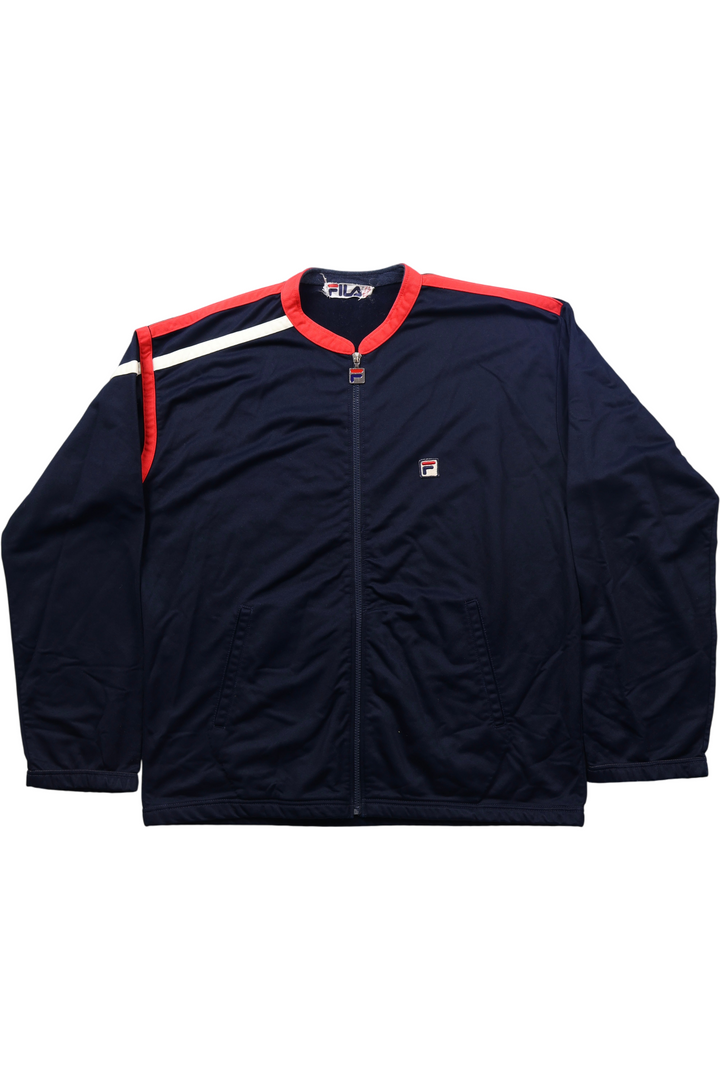 Original 80's Fila Red Track Jacket - Think Vintage Online Ltd
