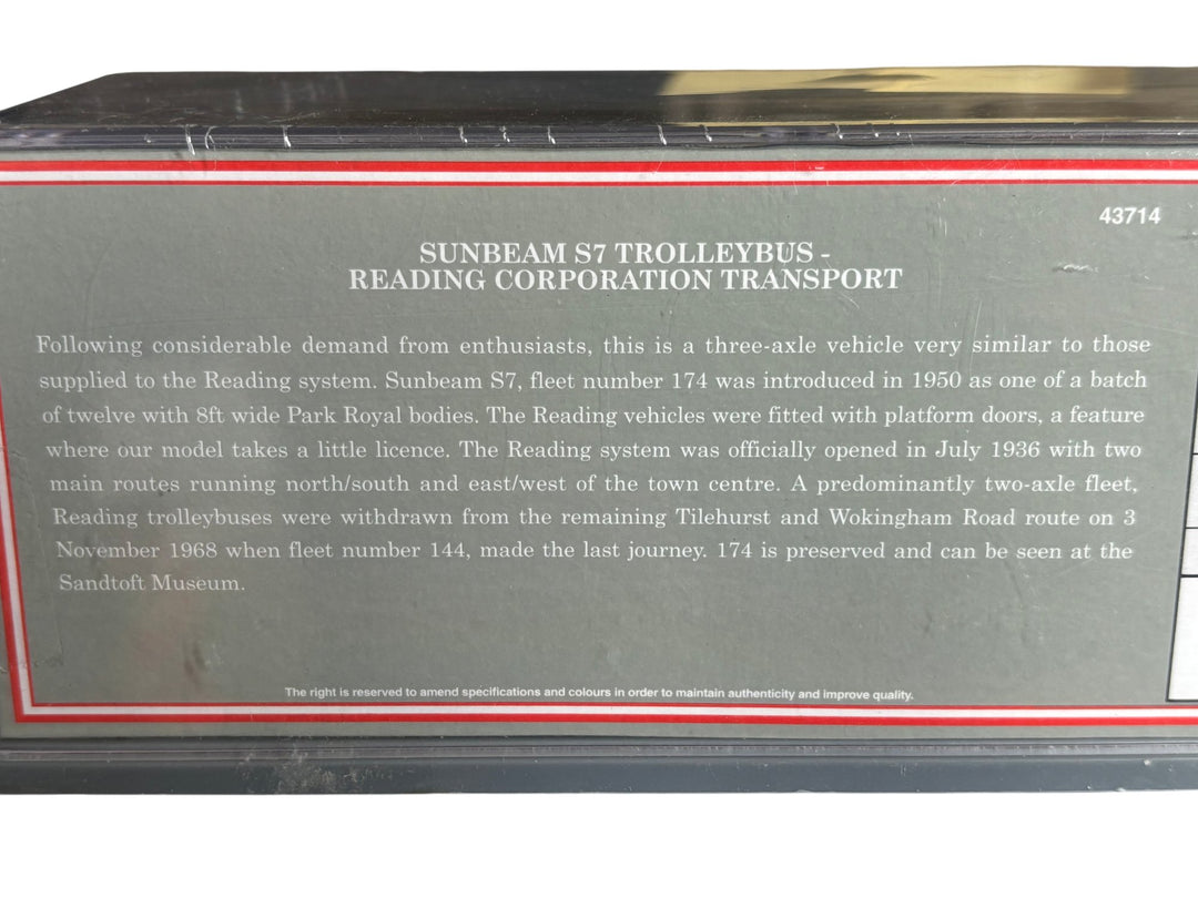 Original Omnibus Sunbeam S7 Trolleybus Limited Edition Model - Think Vintage