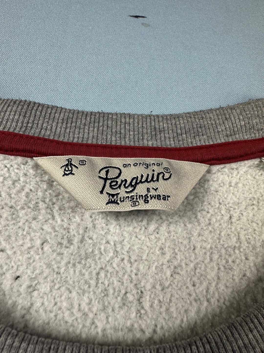 Original Penguin Grey Sweatshirt - XL - Think Vintage Online Ltd