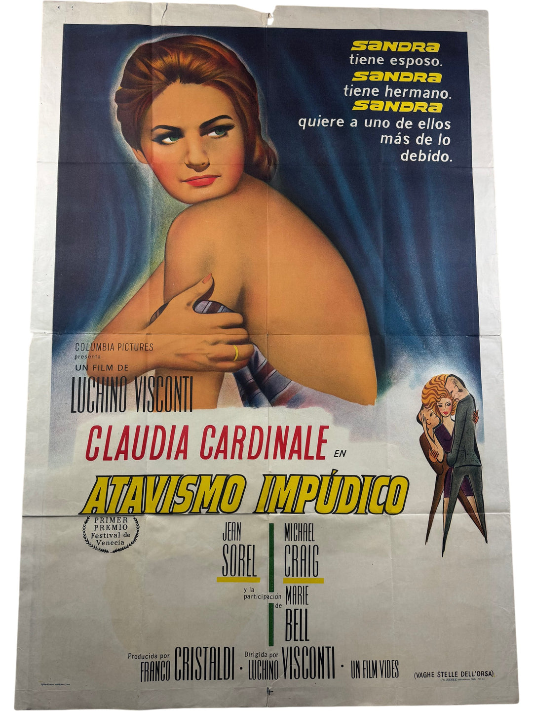 Original Sandra Film Claudia Cardinale Poster Pre-1970 - Think Vintage ltd