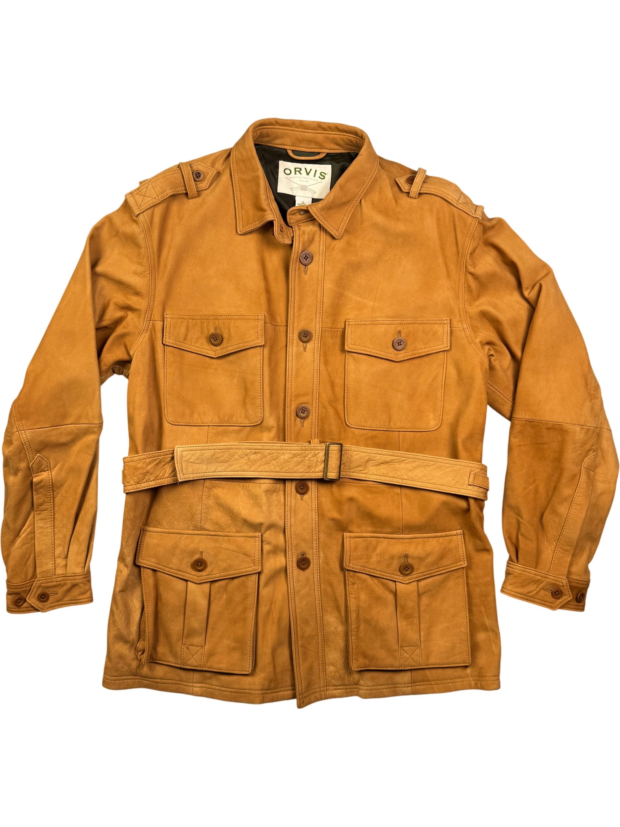 Orvis Leather Safari Jacket - M – Think Vintage
