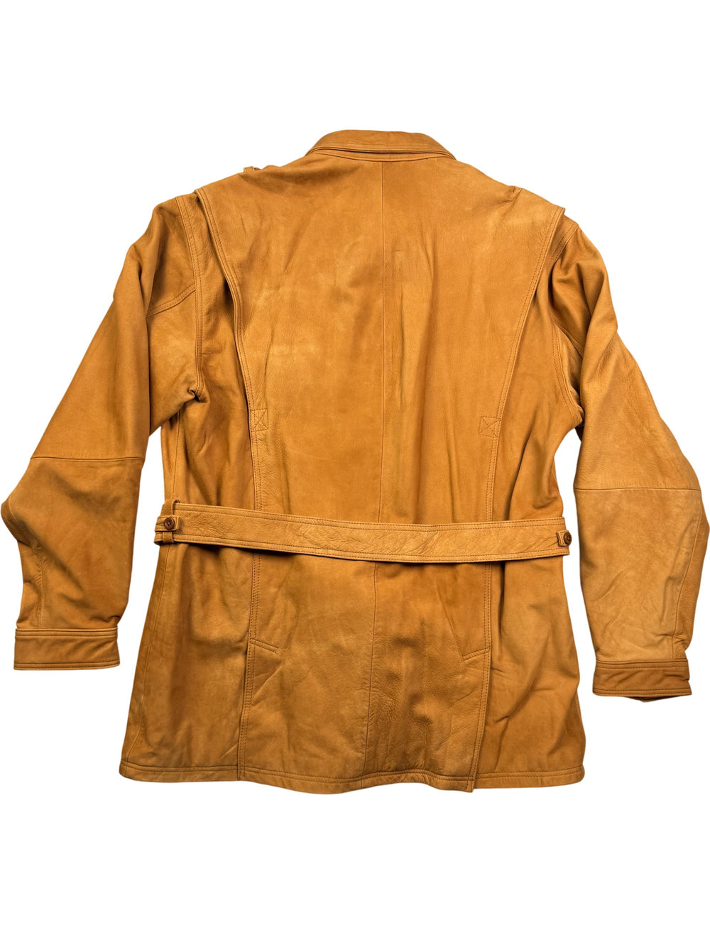 Orvis Leather Safari Jacket - M - Think Vintage