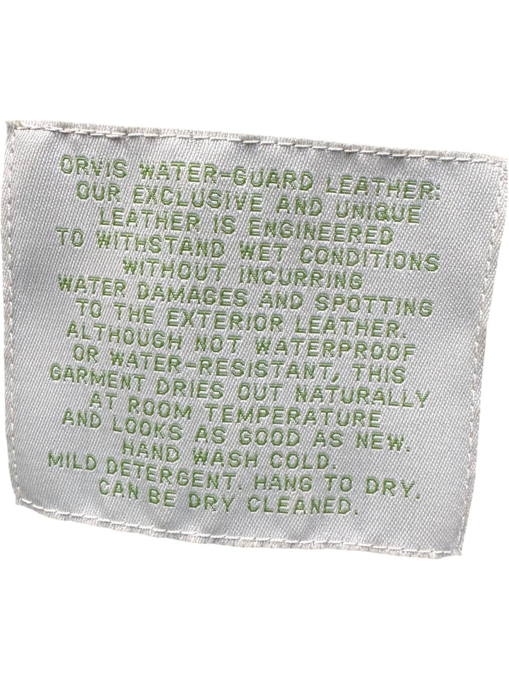 Orvis Leather Safari Jacket - M - Think Vintage