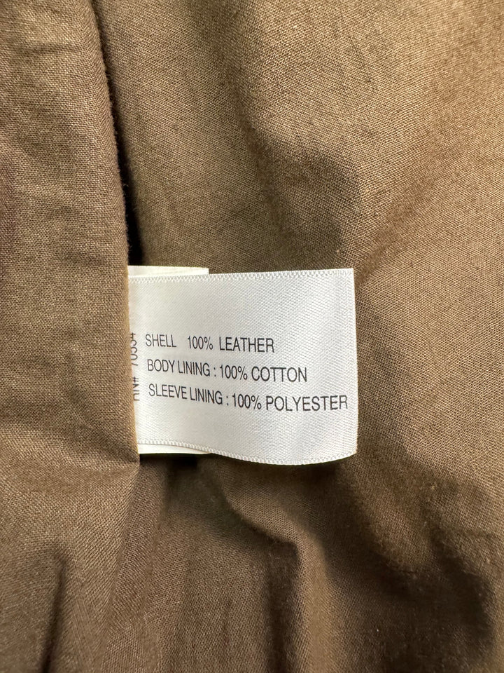 Orvis Thunderbird Flight Jacket Brown Leather - L - Think Vintage Online Ltd