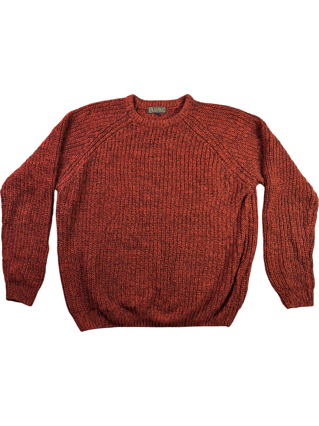 P.G. Field Red Knit Sweater - L - Think Vintage ltd