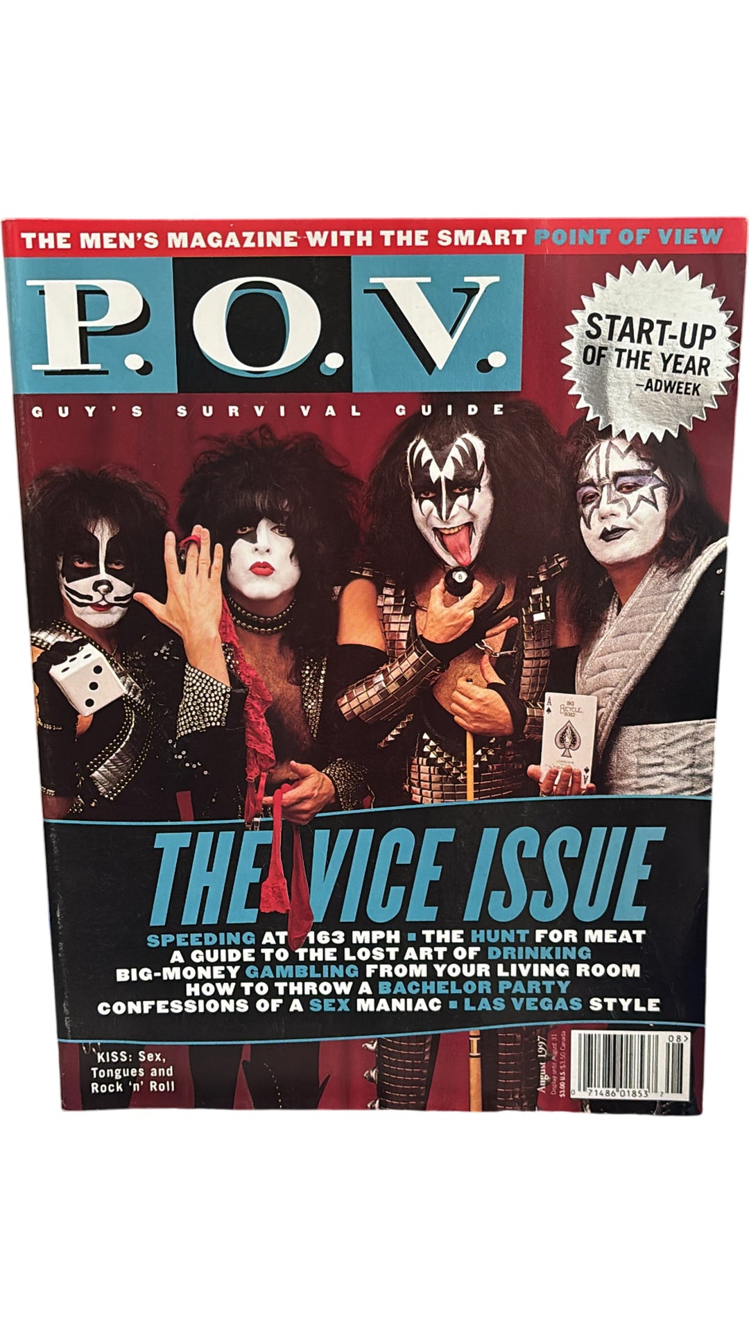 POV 1997 Magazine The Vice Issue Kiss Cover Men's Survival Guide Collectible - Think Vintage ltd