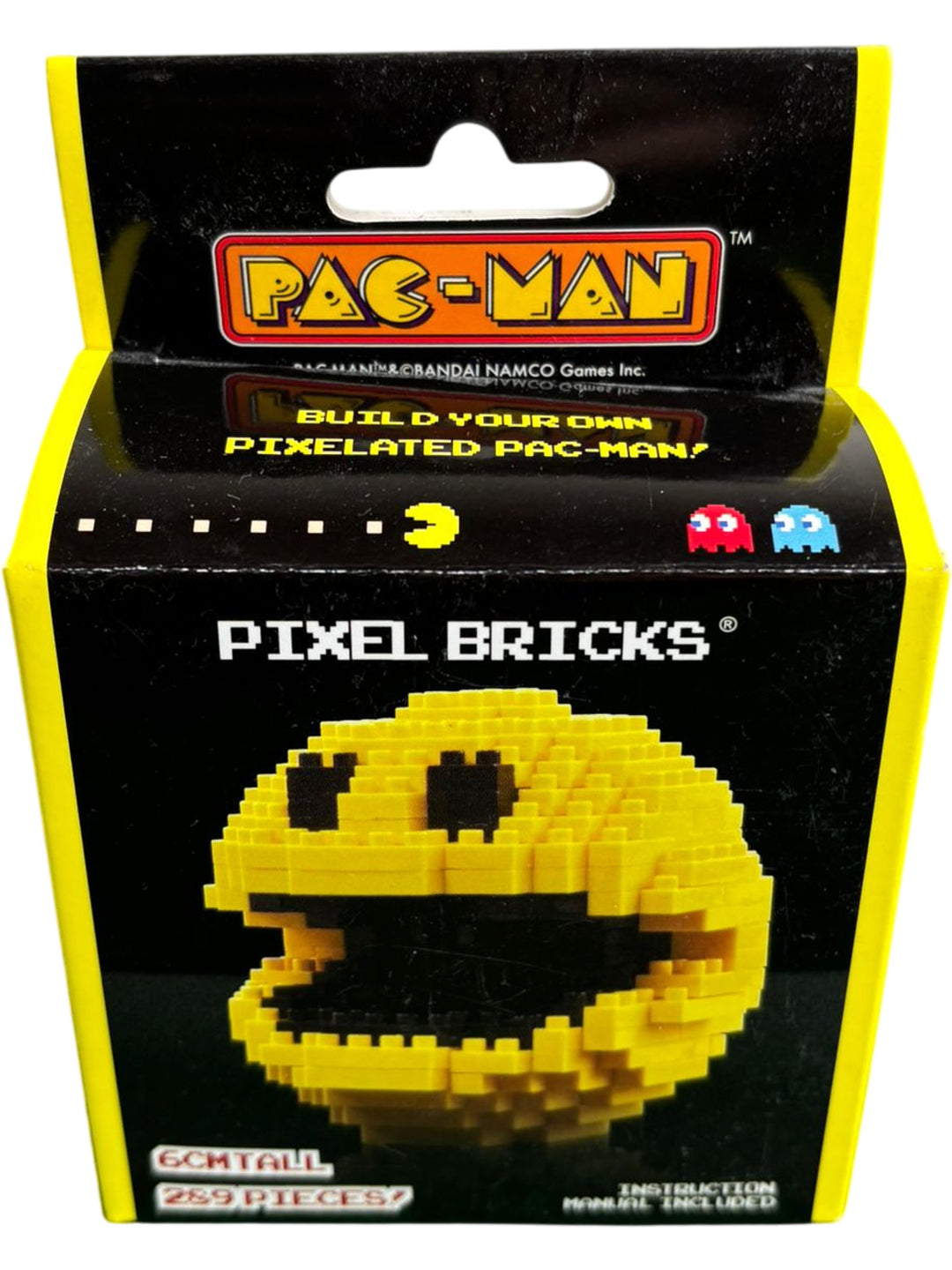 Pac-Man Pixel Bricks Build Your Own Pixelated Figure 289 Pieces - Think Vintage ltd