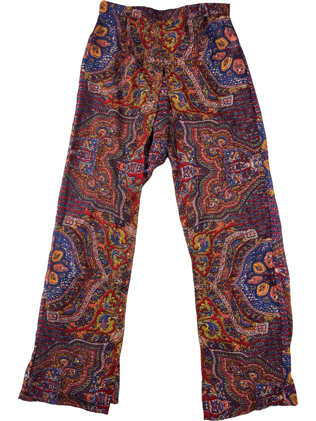 Paisley Patterned Trousers - M - Think Vintage