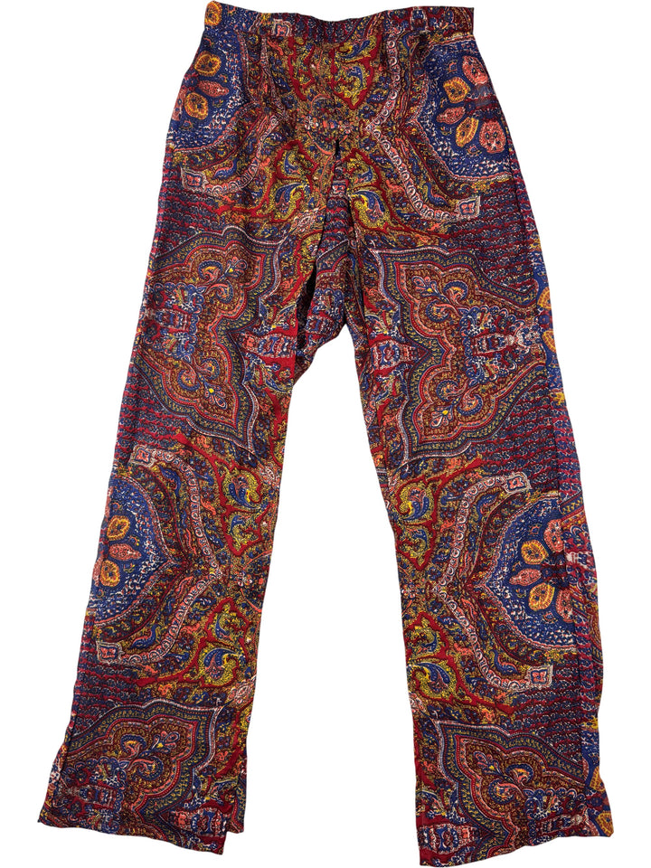 Paisley Patterned Trousers - M - Think Vintage