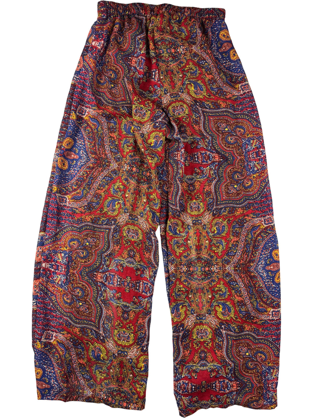 Paisley Patterned Trousers - M - Think Vintage