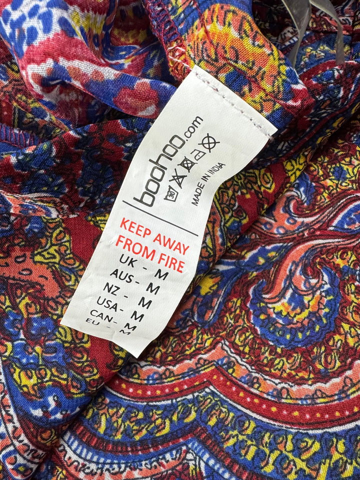 Paisley Patterned Trousers - M - Think Vintage