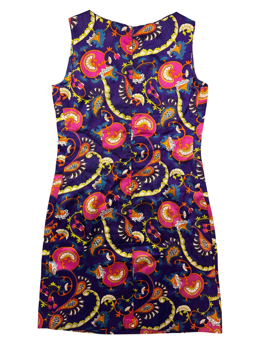 Paisley Sleeveless Shift Dress - M - Think Vintage Online Ltd